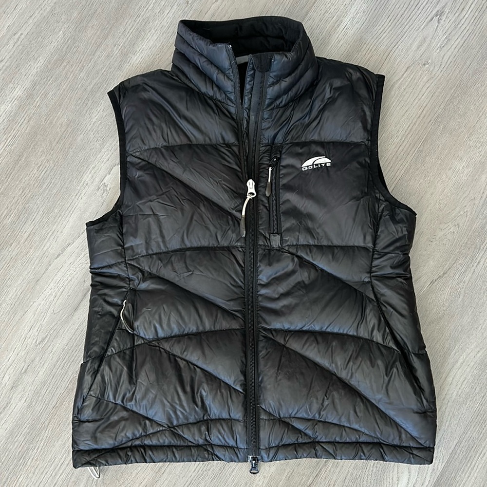 GoLite goose down vest black small